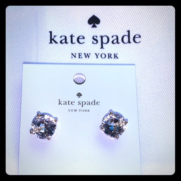 kate spade Jewelry - Kate Spade Clear Gum Drop Earrings